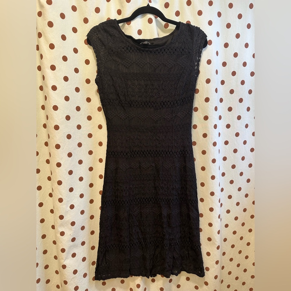 Sharagano Black Lace Dress, Size 4, Gently Used